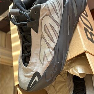 Adidas Black and Gray Sculpted Sole Sneakers